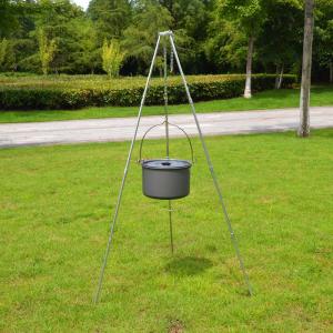 Wholesale 6 People Campfire BBQ Stove Grill Tripod Pot Hanger Picnic Fire Bracket Aluminum Alloy from china suppliers