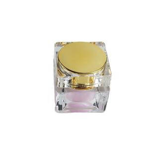 Wholesale 30g Square Container Pink Acrylic Cream Jar Plastic Jar for Luxury Skin Care Products from china suppliers