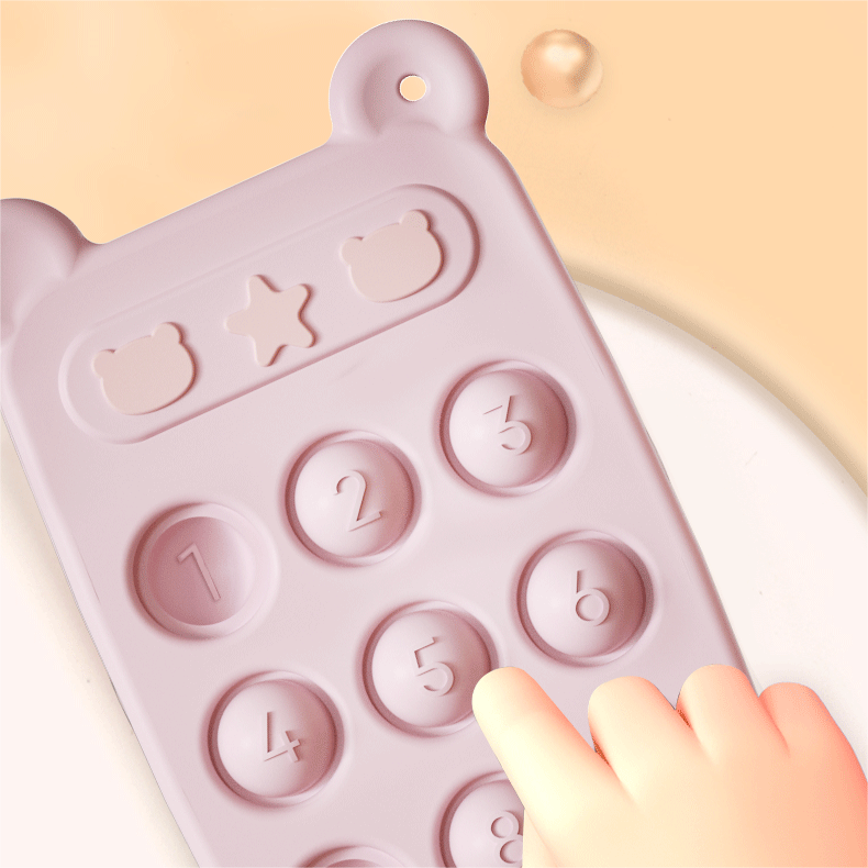 Silicone Phone Fidget Teether Toy 14cm*18cm*7.5cm Perfect for Baby Dining and Playtime