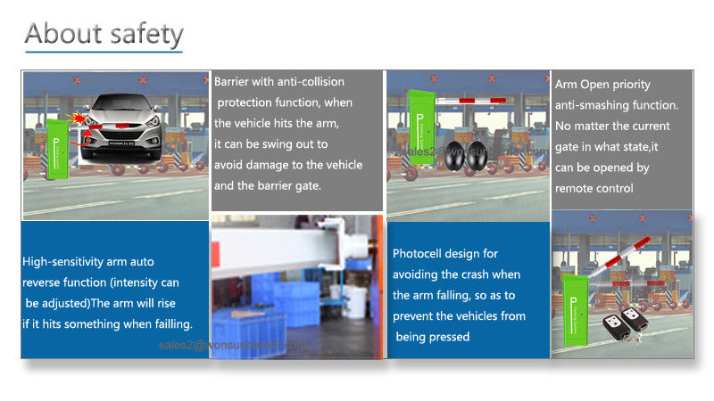 Fast Speed Vehicle Barrier System PSMS Servo For Car Parking With Fencing Boom