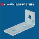 Electro Galvanized Steel Strut Angle Fittings Three Holes Corner 90 Degree Angle
