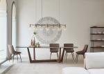 8-10 Seater Oblong Marble Stone Dining Table Set Glass Wooden Top