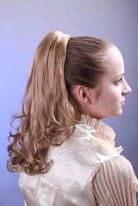 Wholesale Yellow Curly Human Pony Tail Wigs and Extension for Women from china suppliers