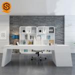 Sturdy Structure Solid Surface Office Furniture 3 Drawer Office Desk