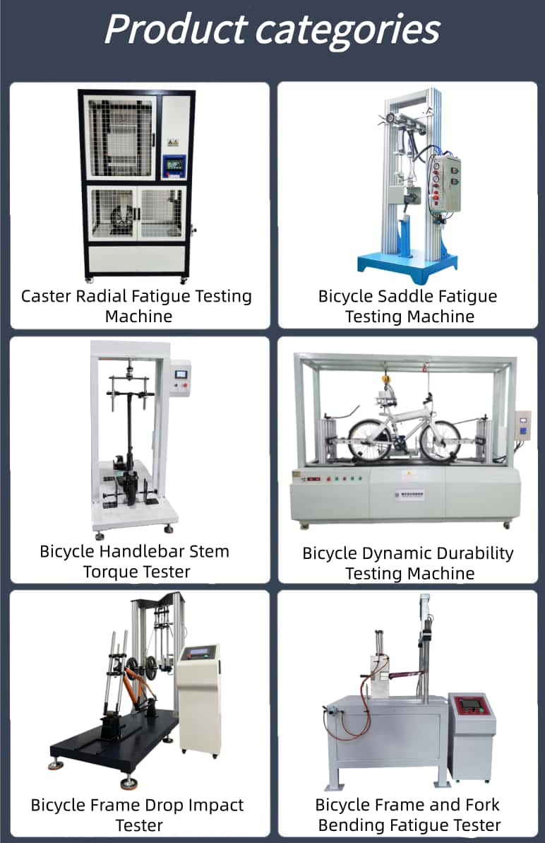 Bicycle Frame Fork Bending Fatigue Testing Machine - PLC Servo Control | Front Fork Strength and Endurance Tester
