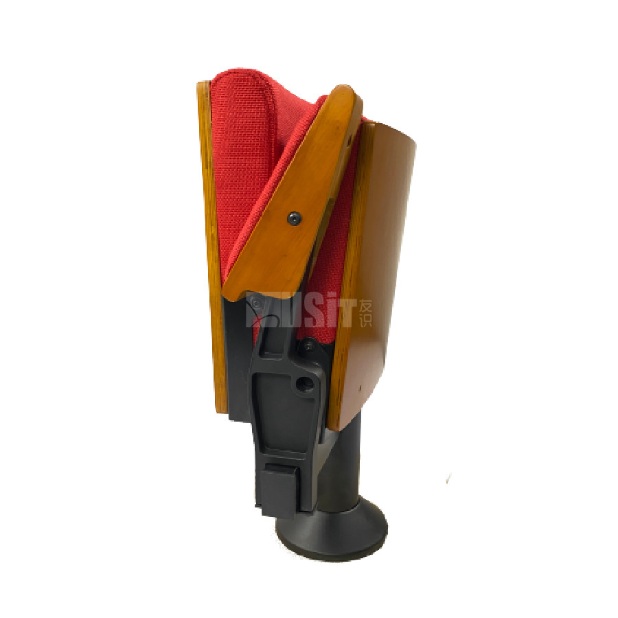 Solid Wood Armrest Folding Conference Chair Prayer Church Red Portable Theatre Seats