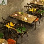 Large Retro Metal Cafe Restaurant Chair Sofa Set Economic Industrial Hotel Bar