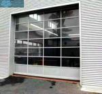 Organic Glass Panel Aluminium Alloy Frame Sectional Overhead Door