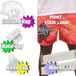 High Quality Custom Name Logo Men Beach Shorts 5in Inseam Nylon Running Mesh