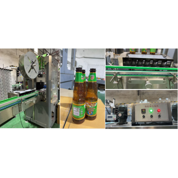 PE Flat Square Bottle Shrink Sleeve Machine Labeling Equipment Automatic