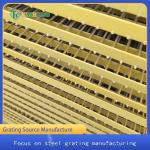 Alkali Resistant Plastic Steel Grating Panels For Fencing Or Cage Floor yellow