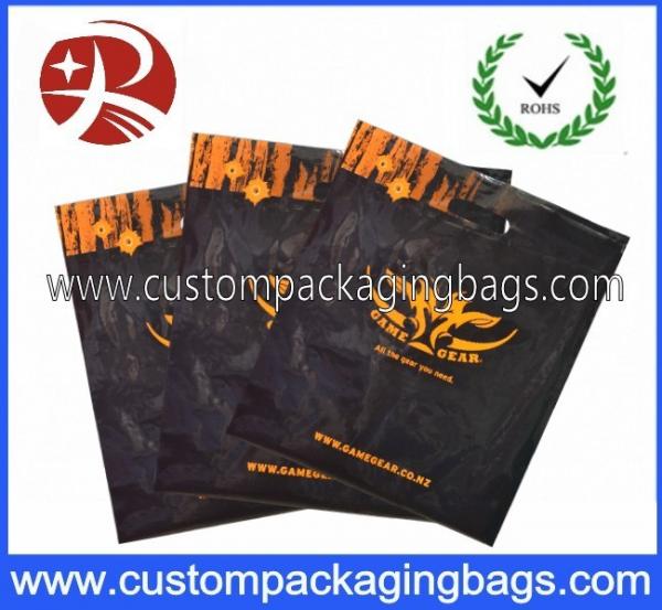 Quality Resealable Hdpe Custom Die Cut Handle Plastic Bags With Logo For Shopping for sale