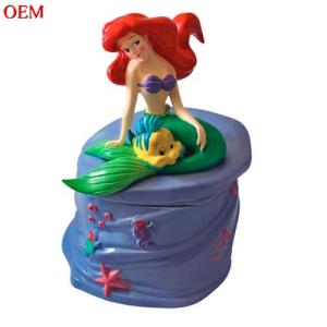 Wholesale OEM factory make custom Little Mermaid Sculpted Cookie Jar Food Holder from china suppliers