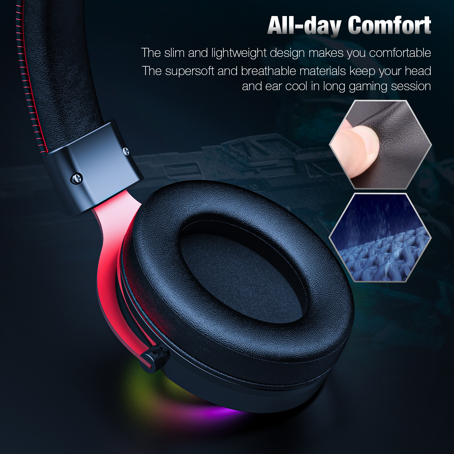 Neodymium Driver ABS Led Wired PS4 Gaming Headset Onikuma X10 117dB