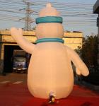 8OZ Fabric Inflatable Christmas Decorations / Blow Up Snowman For Winter