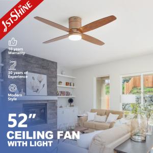 Wholesale 52 inches MDF Blades Ceiling Fan for Low Ceiling Dimmable LED and Support Dimmer Yes from china suppliers