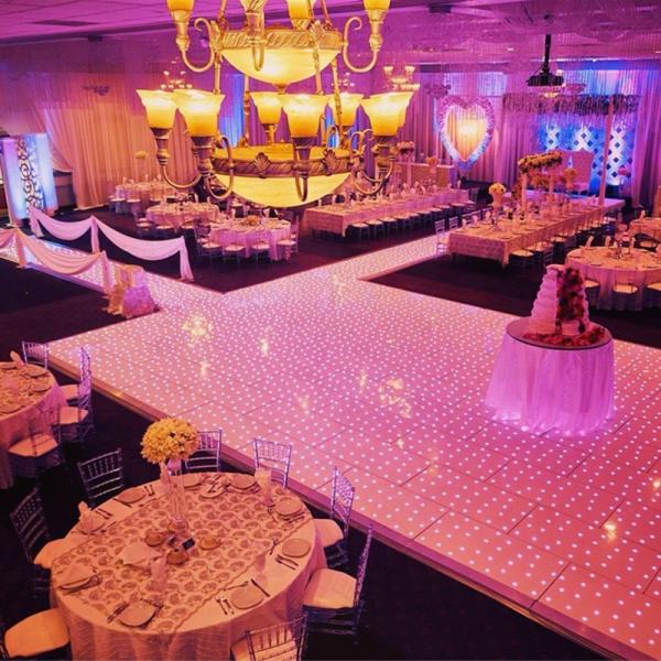 Hot Sale White Black LED Starlit Dance Floor For Birthday Parties Wedding