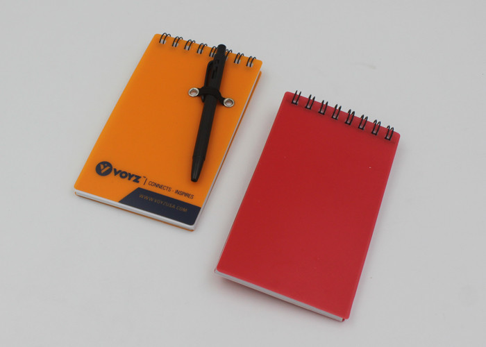Small Stationery Recycled Paper Notebook / Journal With Plastic PP Cover
