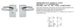 Glass door locks LC-031, stainless steel 304 plate, finishing satin or mirror