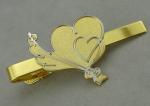Silver 30 mm 3D Double Plating Mens Tie Bar Cufflink With Brass