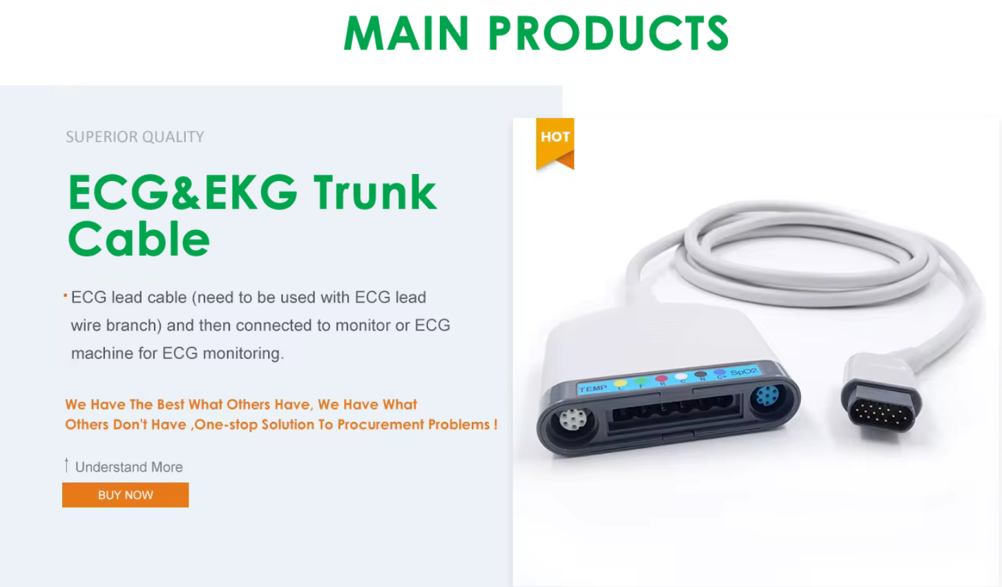 Compatible Spacelabs leadwire 5leads Snap IEC