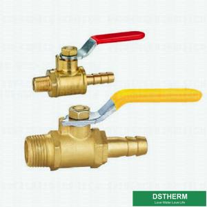 Wholesale Mini Brass Ball Valve Male To Hose Barb With Level Handle Customized Sizes And Logo from china suppliers