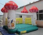 Mushroom Style Kids Blow Up Bounce House Customized Size Accepted