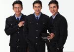 Black Color Security Officer Uniform Lapel Collar Epaulettes With Delicate