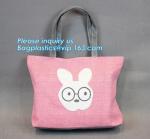 Customized printed logo laminated shopping tote jute bags with handle,Fashion