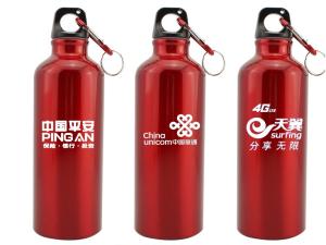 Wholesale stock aluminum sports water bottle, stainless steel and aluminum water bottle with LOGO print with screw cap from china suppliers