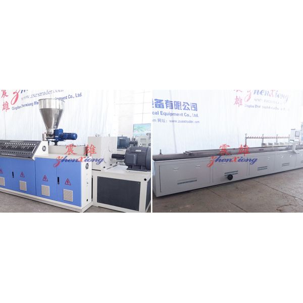 Auto Plastic Profile Production Line Multi Shaped Wood Abs Plastic Extrusion