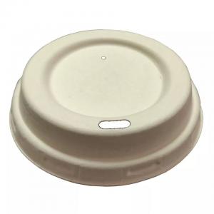 China UPACK Paper Cup Lids Biodegradable Sugarcane Bagasse Pulp on sale
