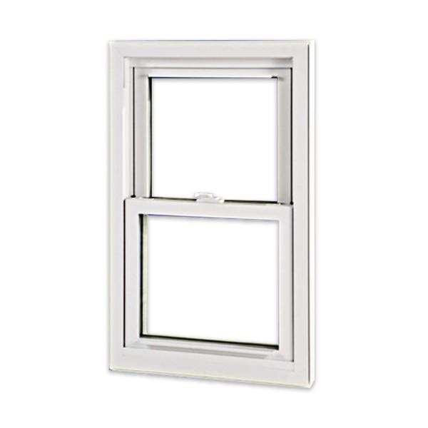American Style PVC Frame Double Hung Vinyl Windows Heat Insulation Low E Vinyl