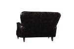 High Back 2 Seater Leather Sofa Vintage Double Colors Living Room Furniture