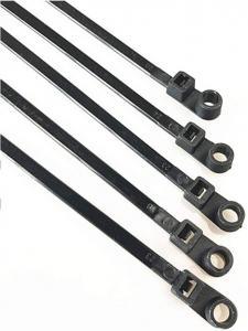 Wholesale 11 Inch Screw Hole Zip Ties Strong Black Nylon Cable Ties Indoor Outdoor Rated from china suppliers