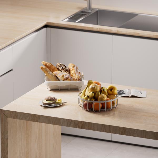 Dinner Baskets For Serving Fruit Bowl Basket Storage For Kitchen Table Metal