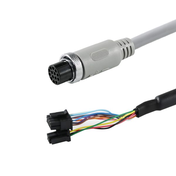 M12 14-Pin Female Circular Connector Cable with Open Wire End