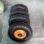 10 Inch Pneumatic Trolley Wheels 350 4 6PR Rubber Pneumatic Wheels For Garden