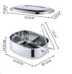 730ml Traveling portable food bento box for children grade steel two compartment