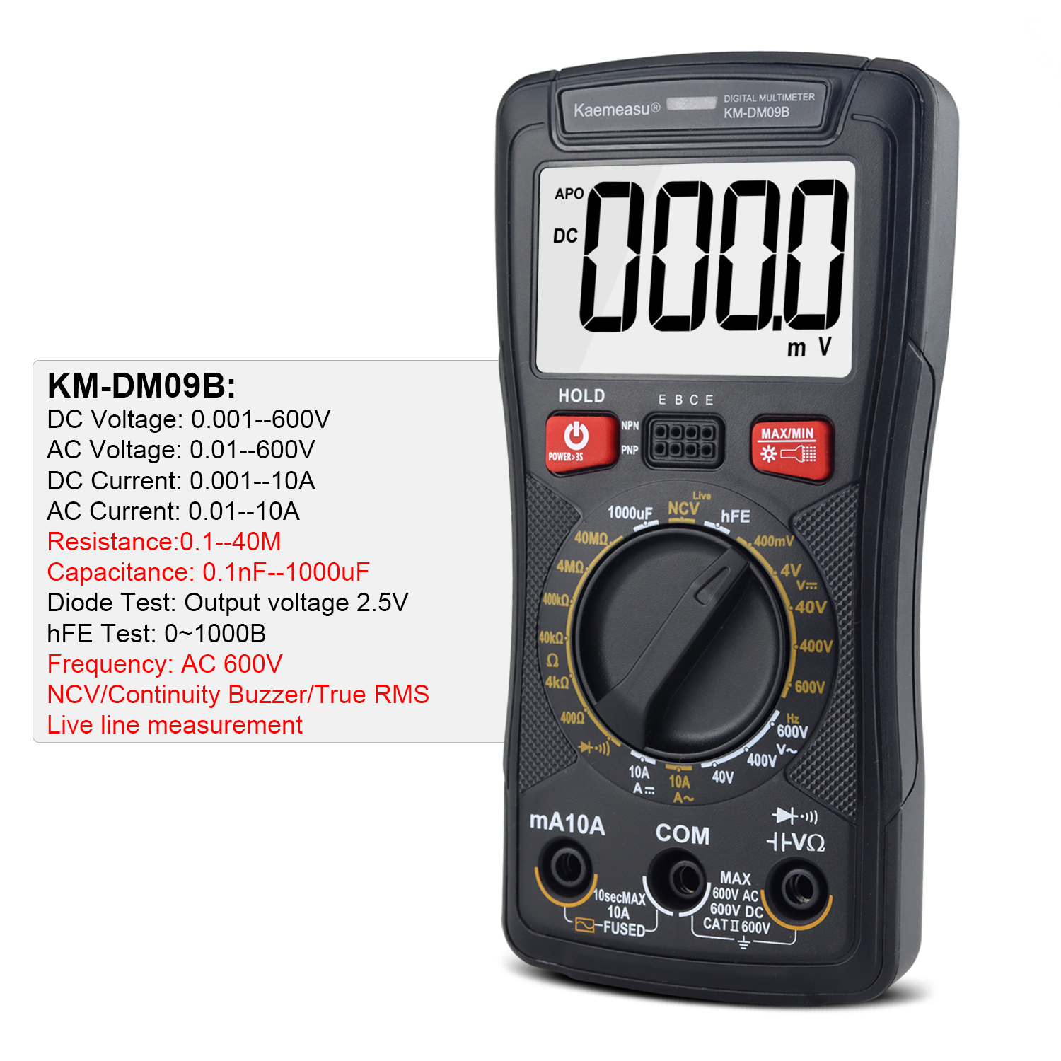 3999 Counts TRMS LCD Multimetros Professional NCV Bench Multimeter Electric Smart Digital Multimeter Automotive Multimeters