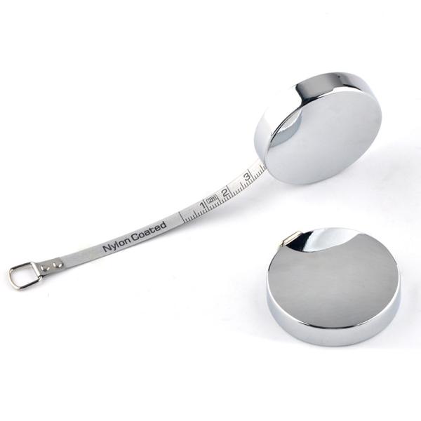 Wintape 2m 80inches Silver Tapeline Steel Measurement Tape With Metal Case For