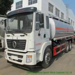 DFAC 24000Liters Heavy Oil / Liquid Tank Truck , Mobile Diesel Fuel Bowser
