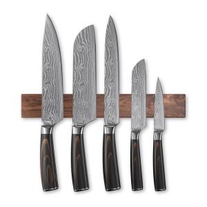 Wholesale ISO9001/ISO14001/CE/ROHS Approved Walnut/Rubberwood/Maple/Cherry Magnetic Knife Block from china suppliers