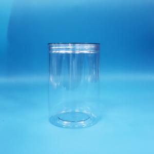 Wholesale 35.5oz Food Grade Food Candy Nuts Clear Cylinder Round PET Plastic Jar Clear Screw Lid from china suppliers