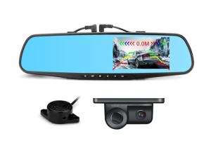 4.3 TFT LCD Screen 2 in 1 Parking Sensor DVR Mirror Colorfully display the directions of barrier with beeper buzz.