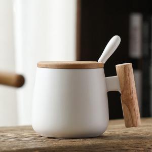 Wholesale Custom Nordic Insulated Coffee Mug Ceramic Matte White Black 13oz from china suppliers