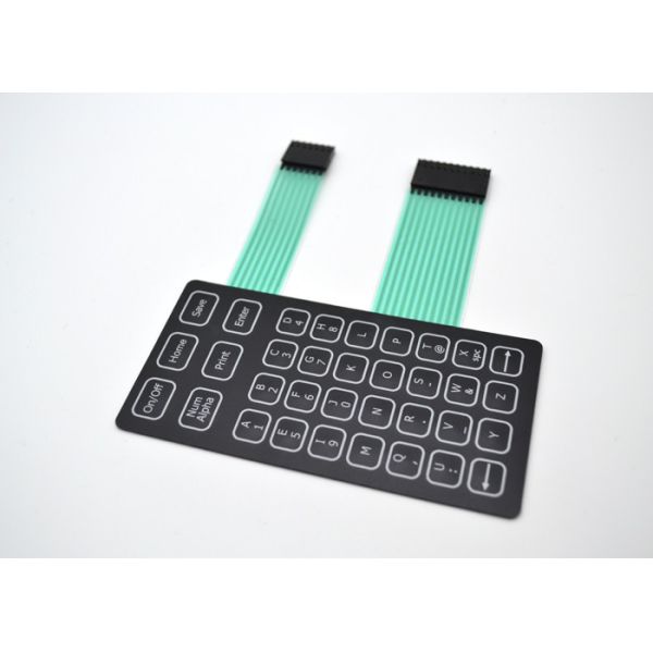 Embossed Tactile Membrane Switch Keyboard , Metal Dome Membrane Switch