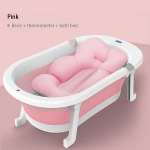 Wholesale 79*21cm Open Size Collapsible Baby Bathtub Thermometer Included from china suppliers