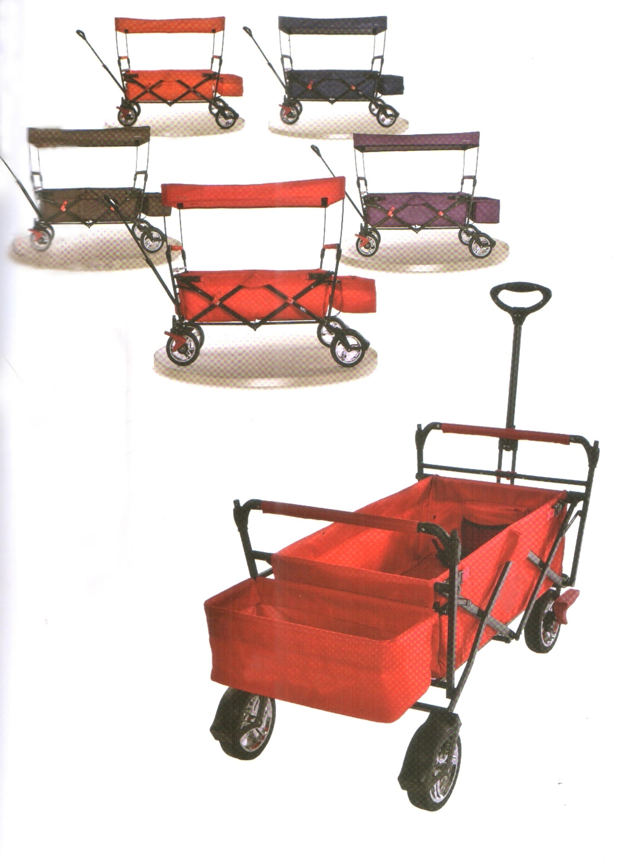 120l Capacity Outdoor Folding Wagon Camping Activities Collapsible Utility Wagon