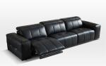 Italian Minimalist First-Layer Cowhide Black Adjustable Electric Living Room